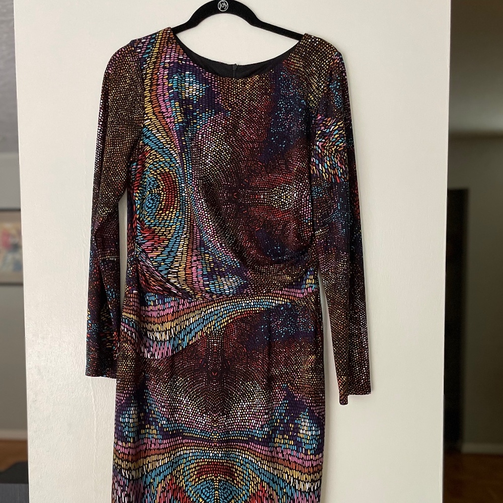 David Meister Print Dress Size 12